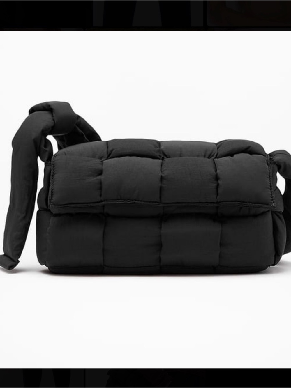 Athleta Quilted Padded Crossbody Bag - Black like new black